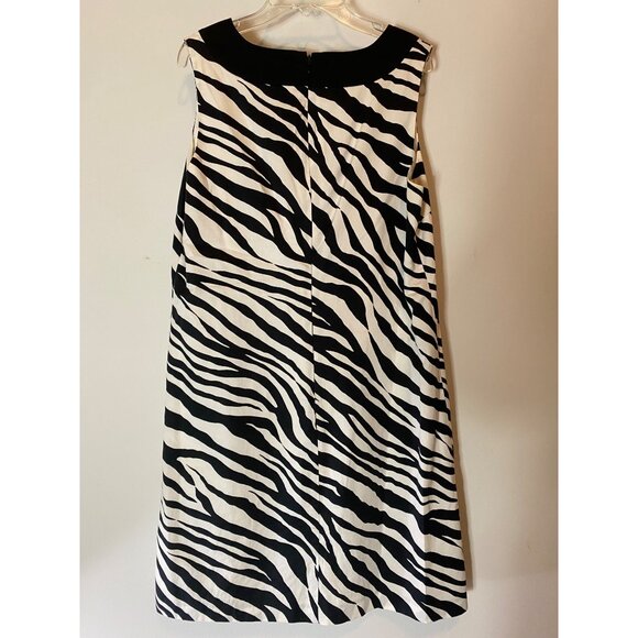 Michael Kors Zebra Print Sleeveless Dress Size 10 - Picture 2 of 10